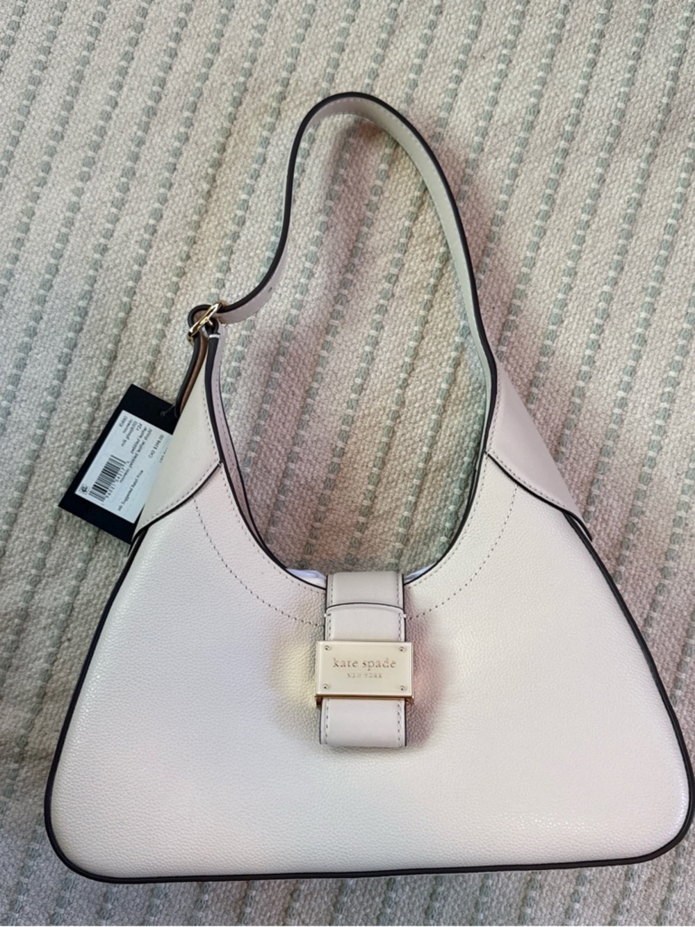 kate spade Pebbled Leather Shoulder Bag in White